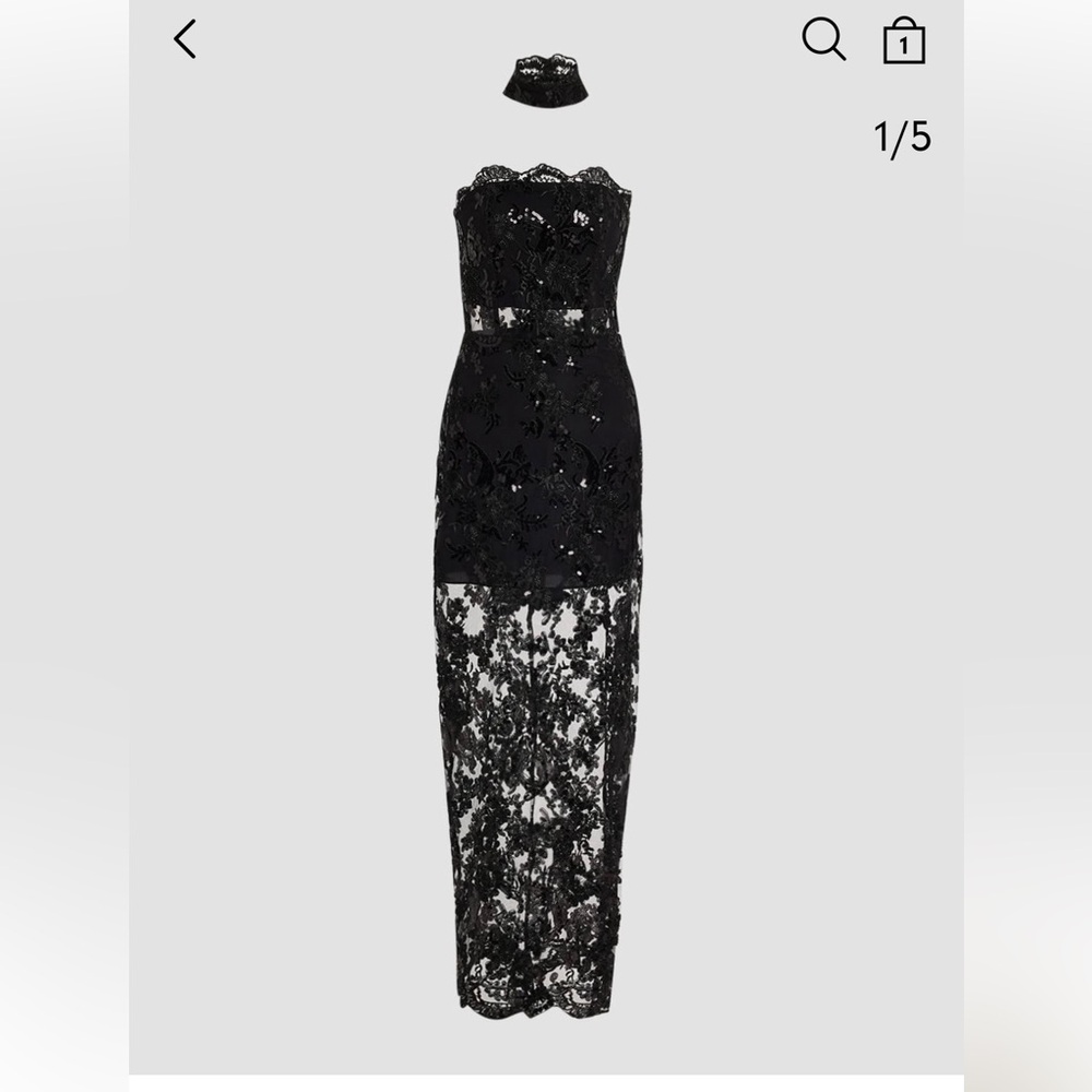 Alice + Olivia Black Lace Dress - Picture 2 of 13